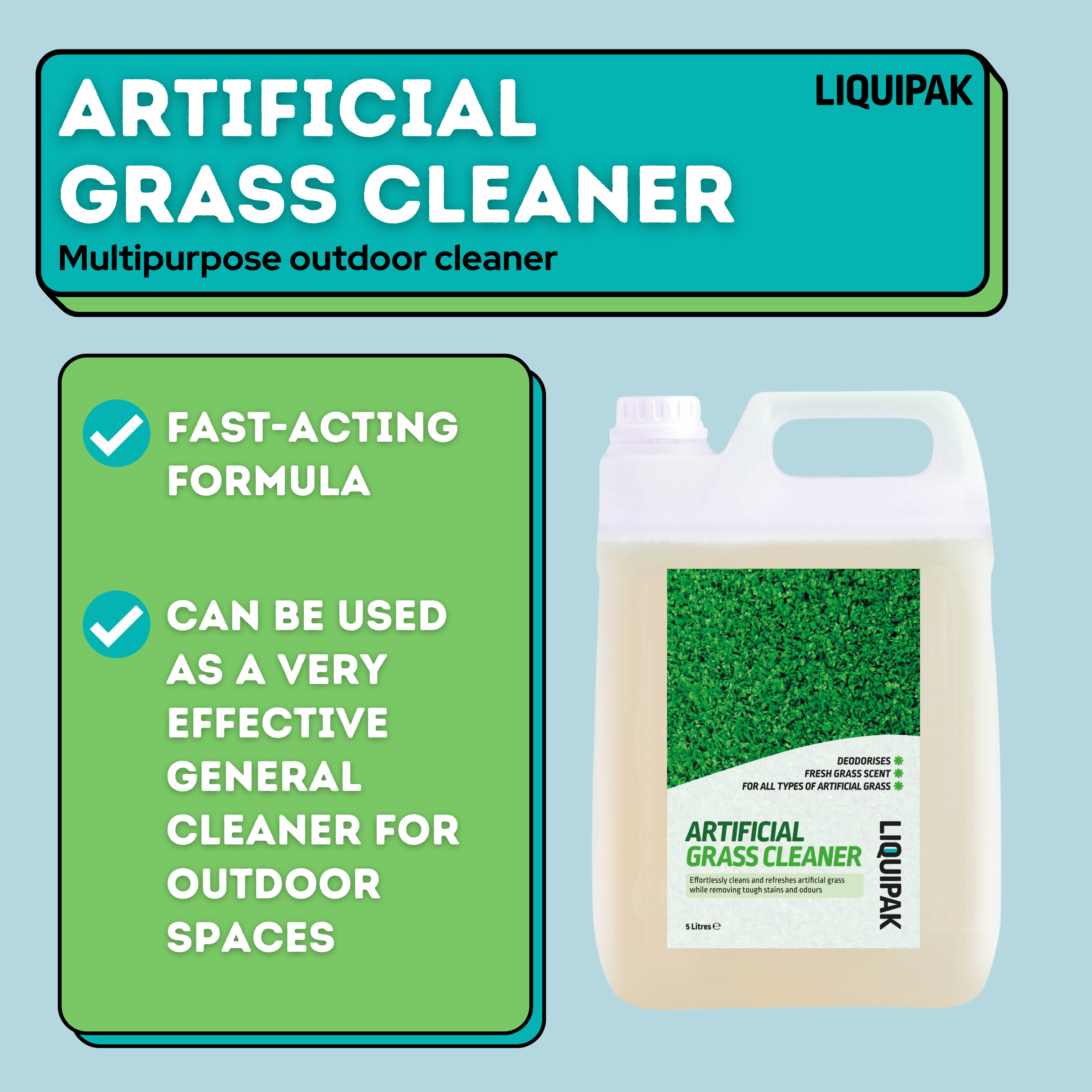 Liquipak - Artificial Grass Cleaner Info