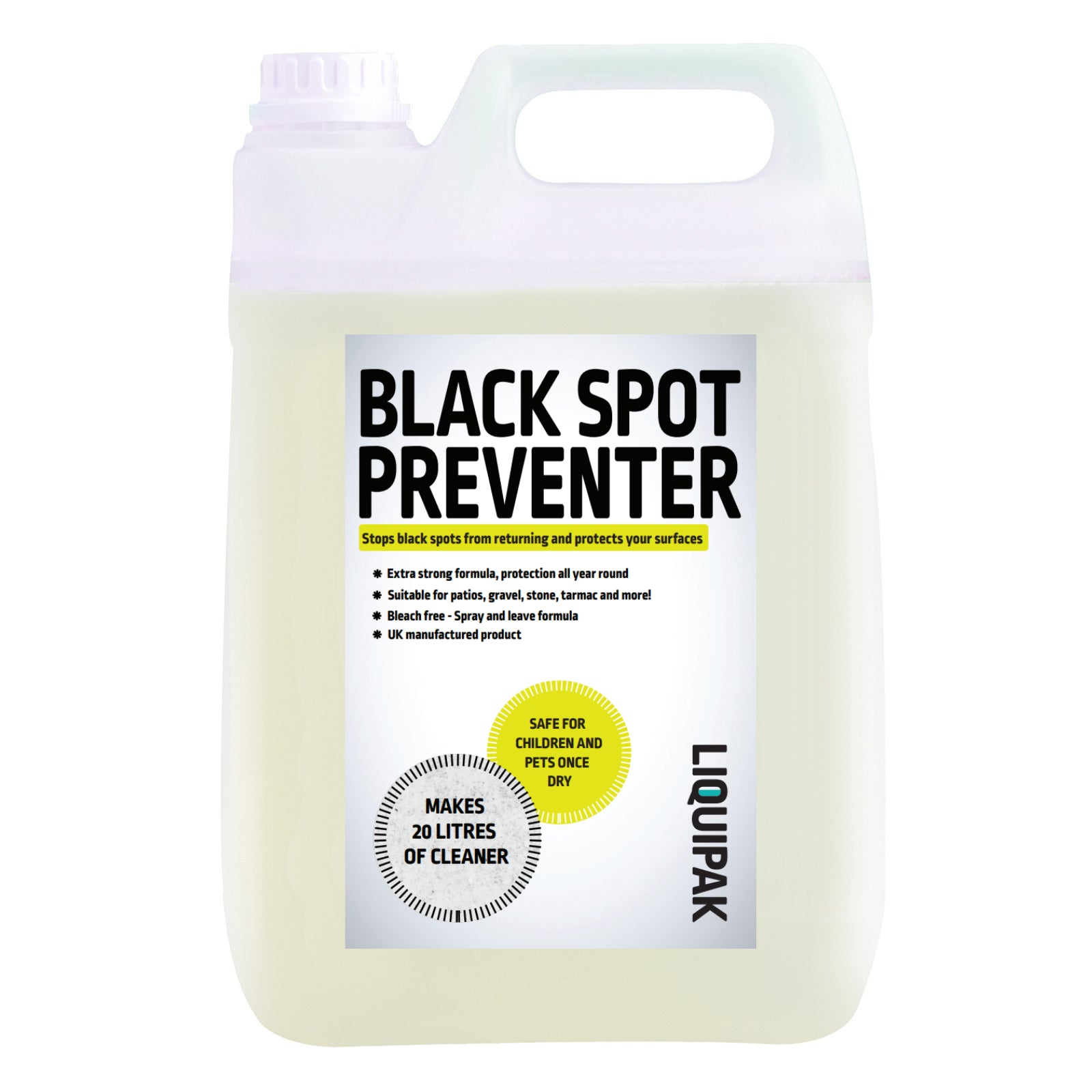 Black Spot Remover 5L & Preventer Patio Cleaners 5L + Pressure Sprayer