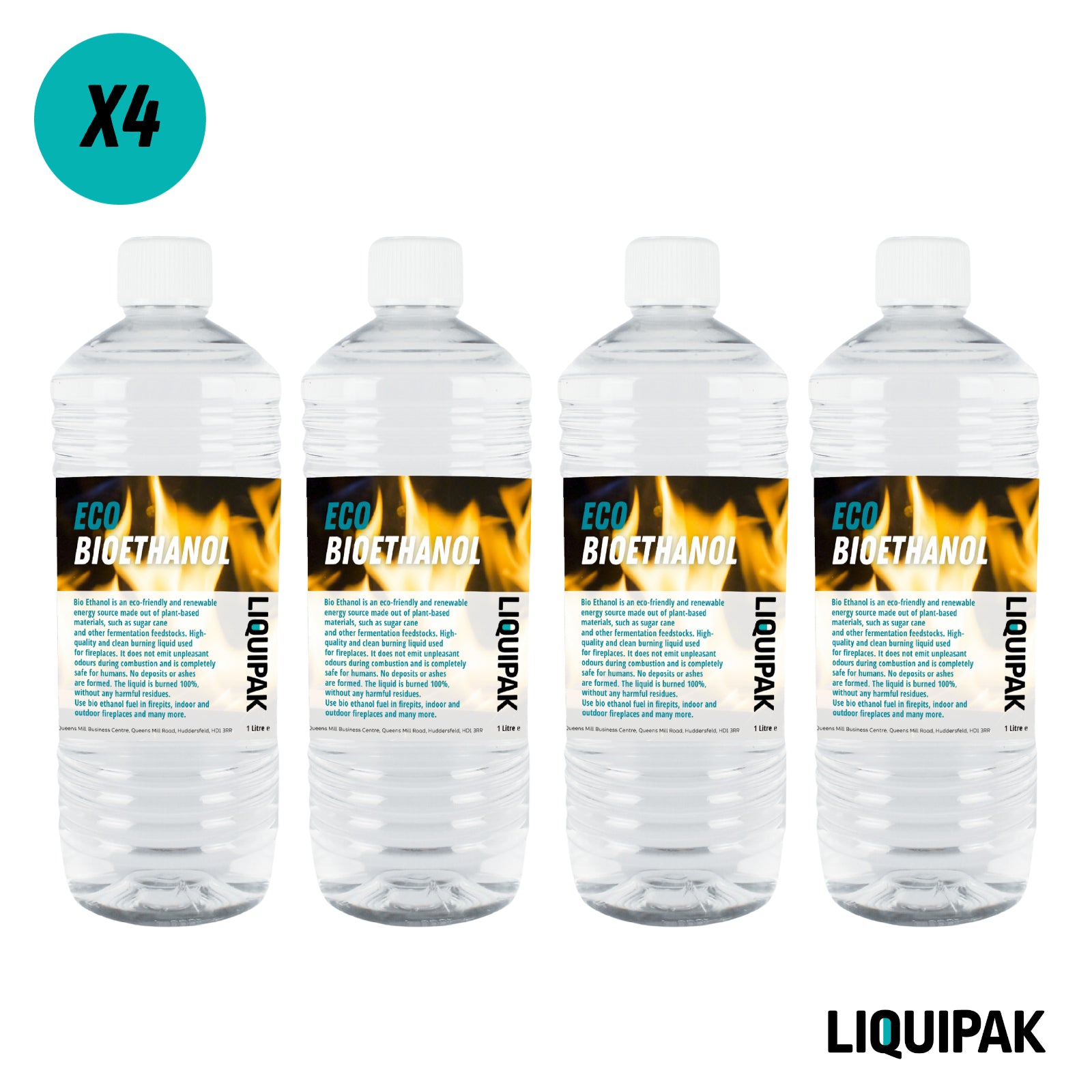 Liquipak - Eco Bioethanol Fuel For Fireplaces and Fires 4 Litres