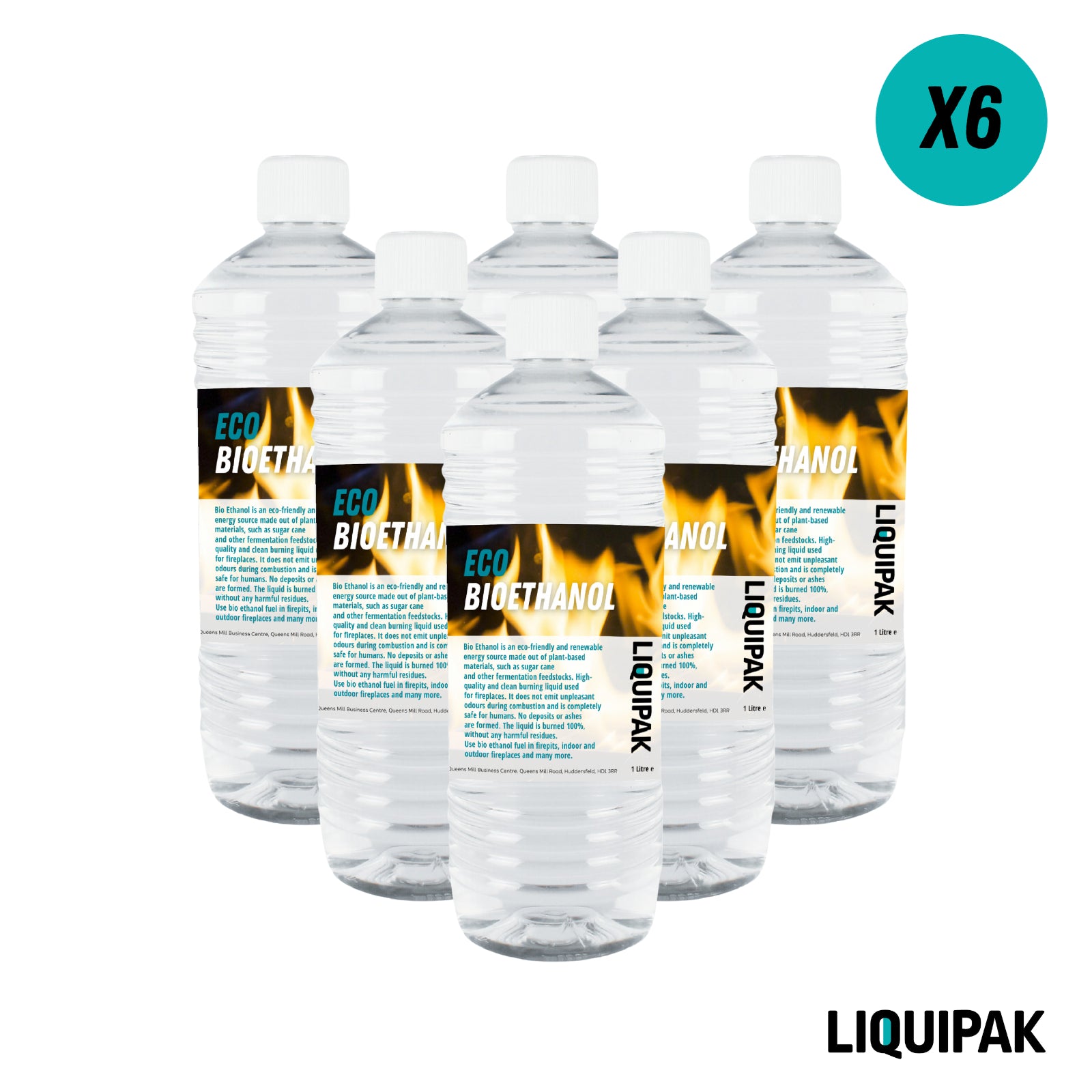 Liquipak - Eco Bioethanol Fuel For Fireplaces and Fires 6 Litres