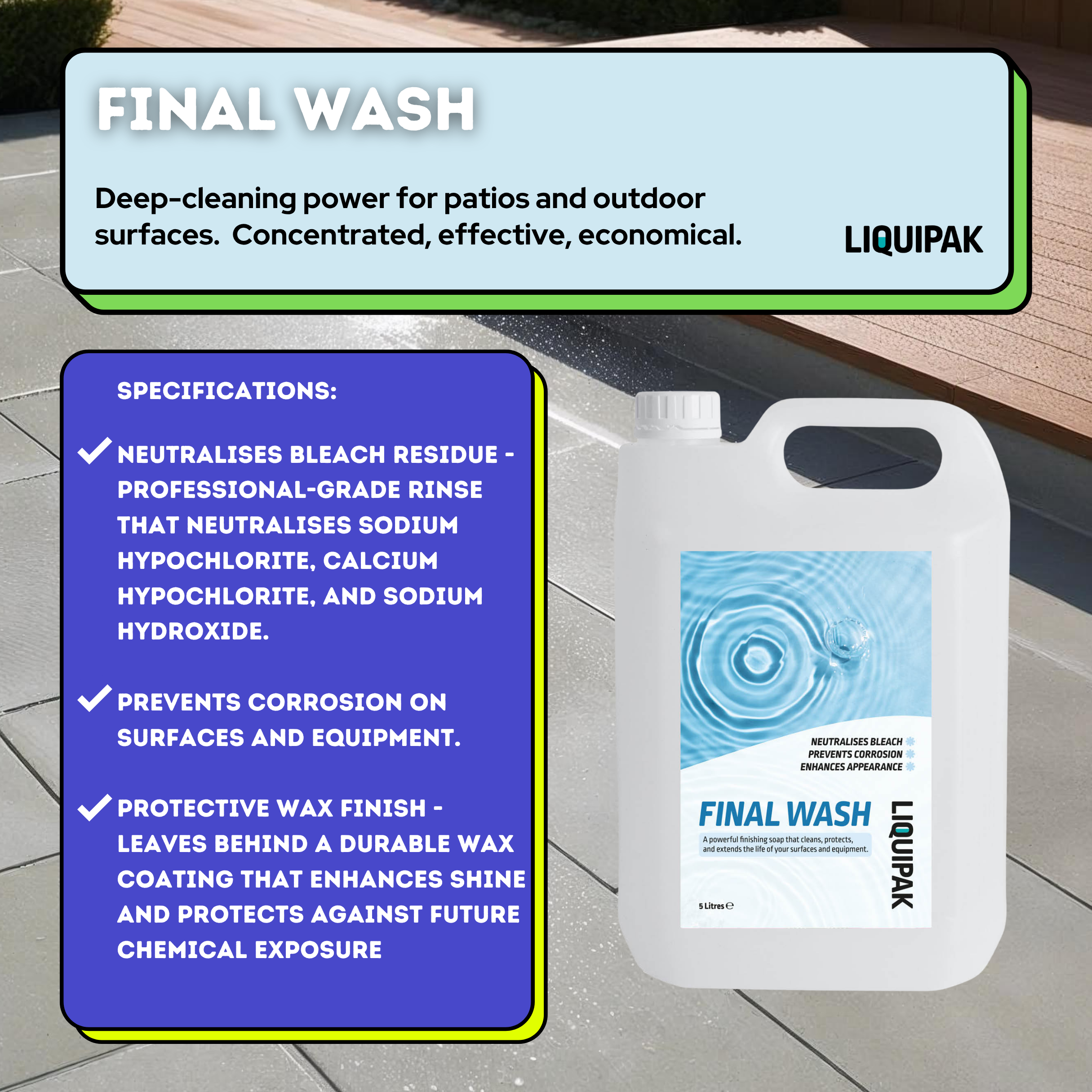 Final Wash - Sodium Hypochlorite Neutraliser
