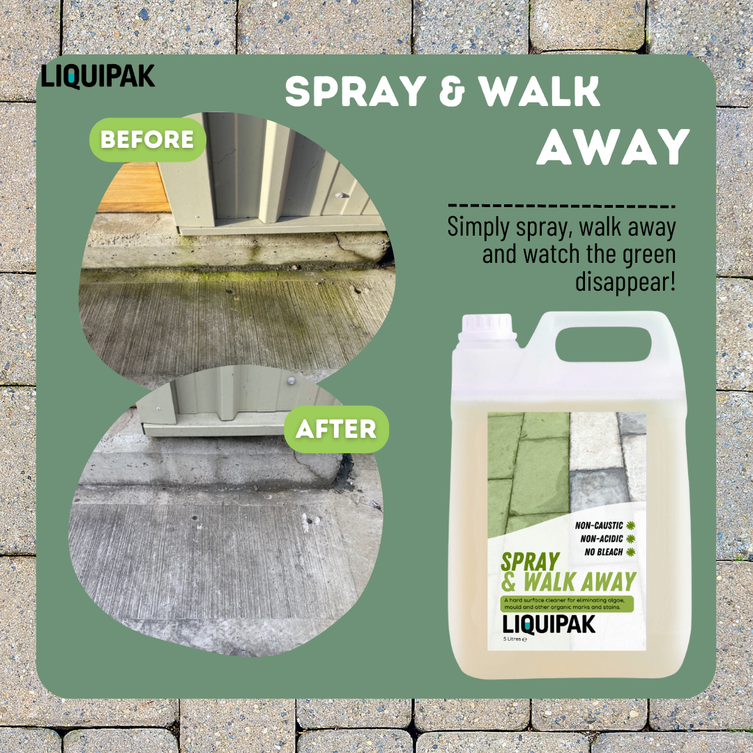 Liquipak - Spray and Walk Away Hard Surface Cleaner Before and After