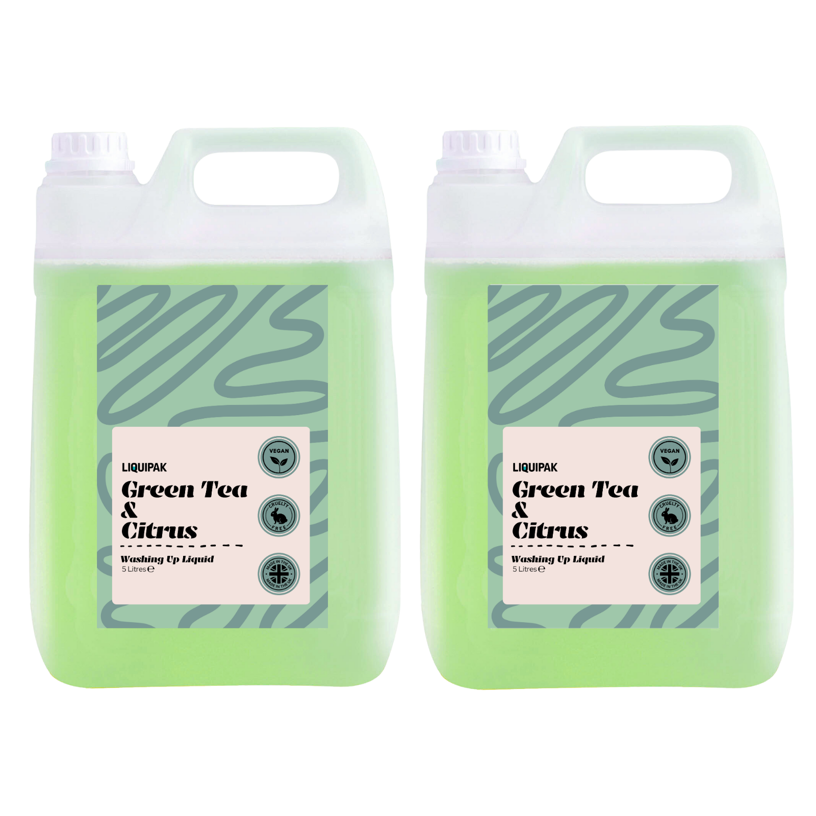 Liquipak - Green Tea & Citrus Vegan Washing Up Liquid 10 Litres