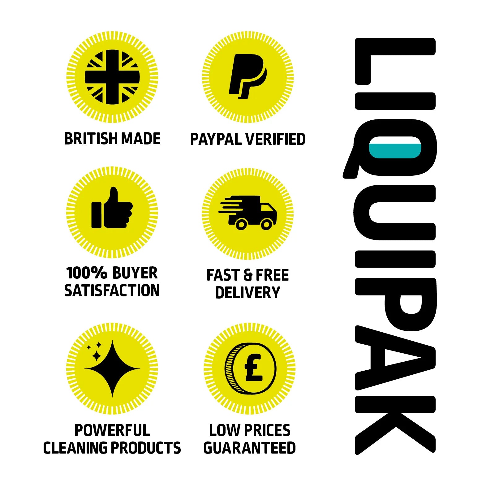 Liquipak - Powerfull Cleaning Products, Manufactured in UK