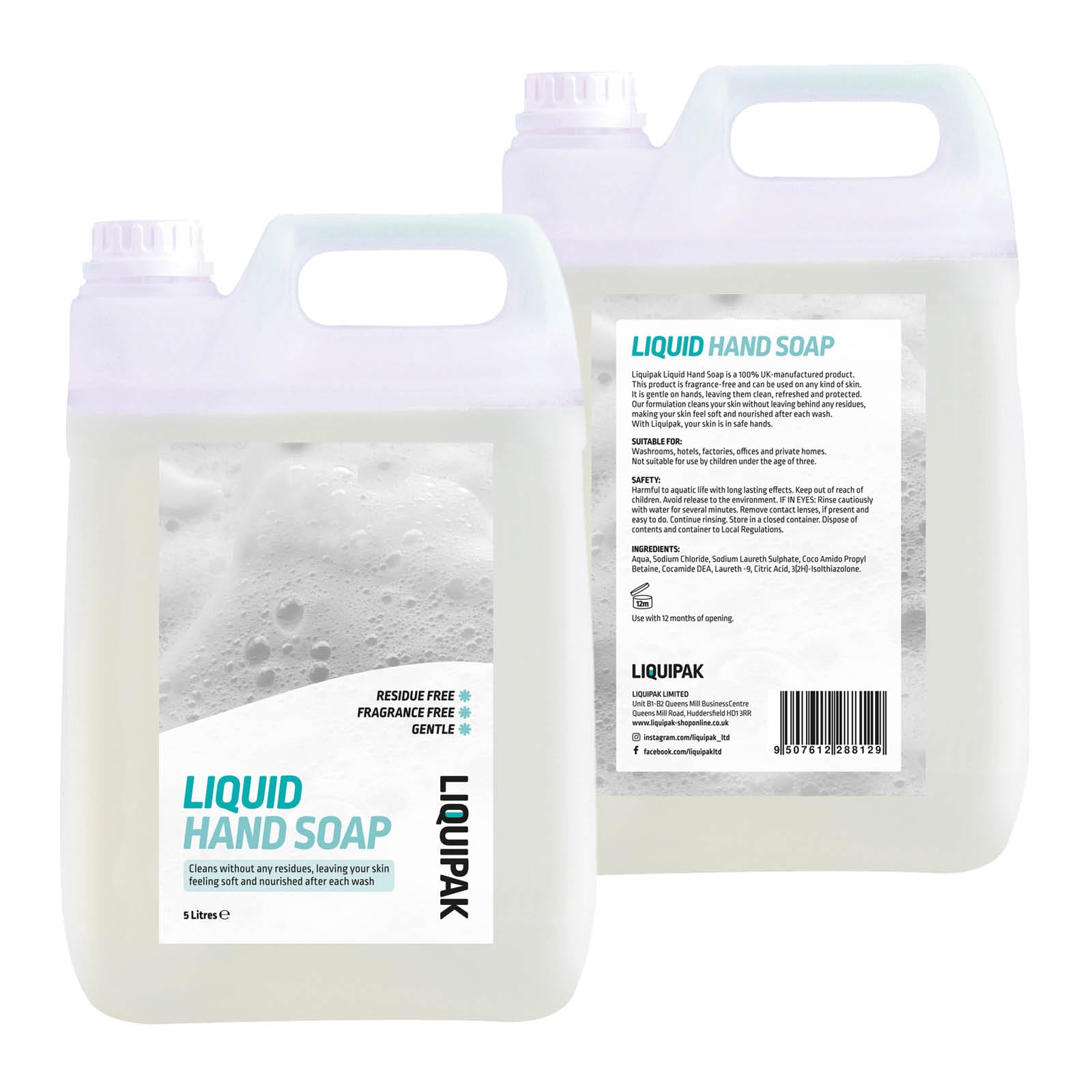 Liquipak Liquid HandSoap 10L | Back Label