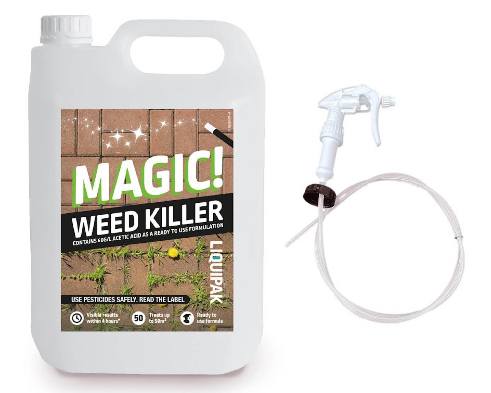 Magic Weed Killer 5L + Trigger Hose| Liquipak 