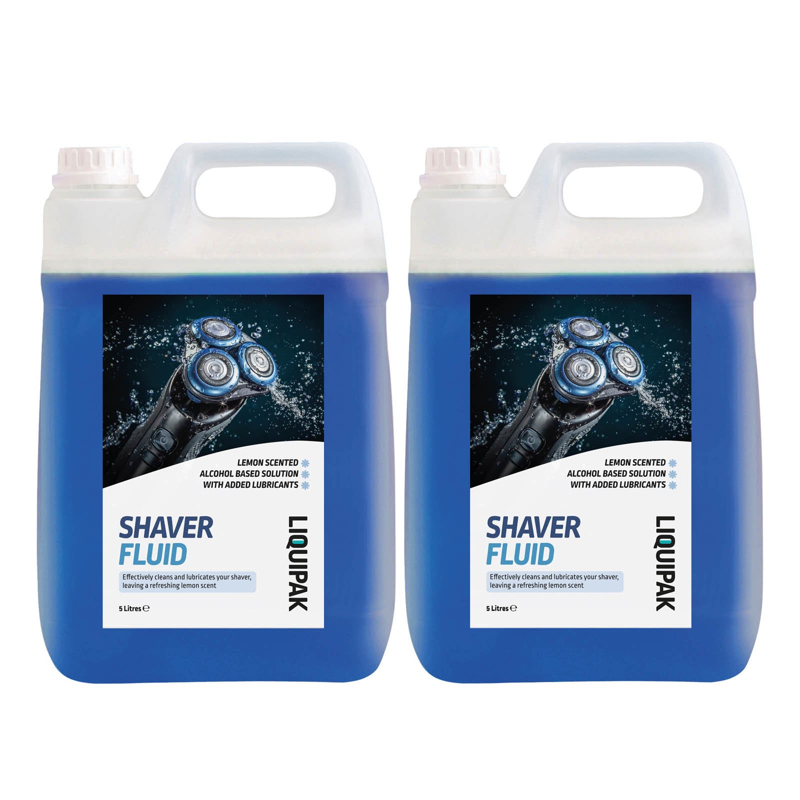 Liquipak shaver cleaning fluid compatible with Braun and Philips electric razors 10L | Liquipak