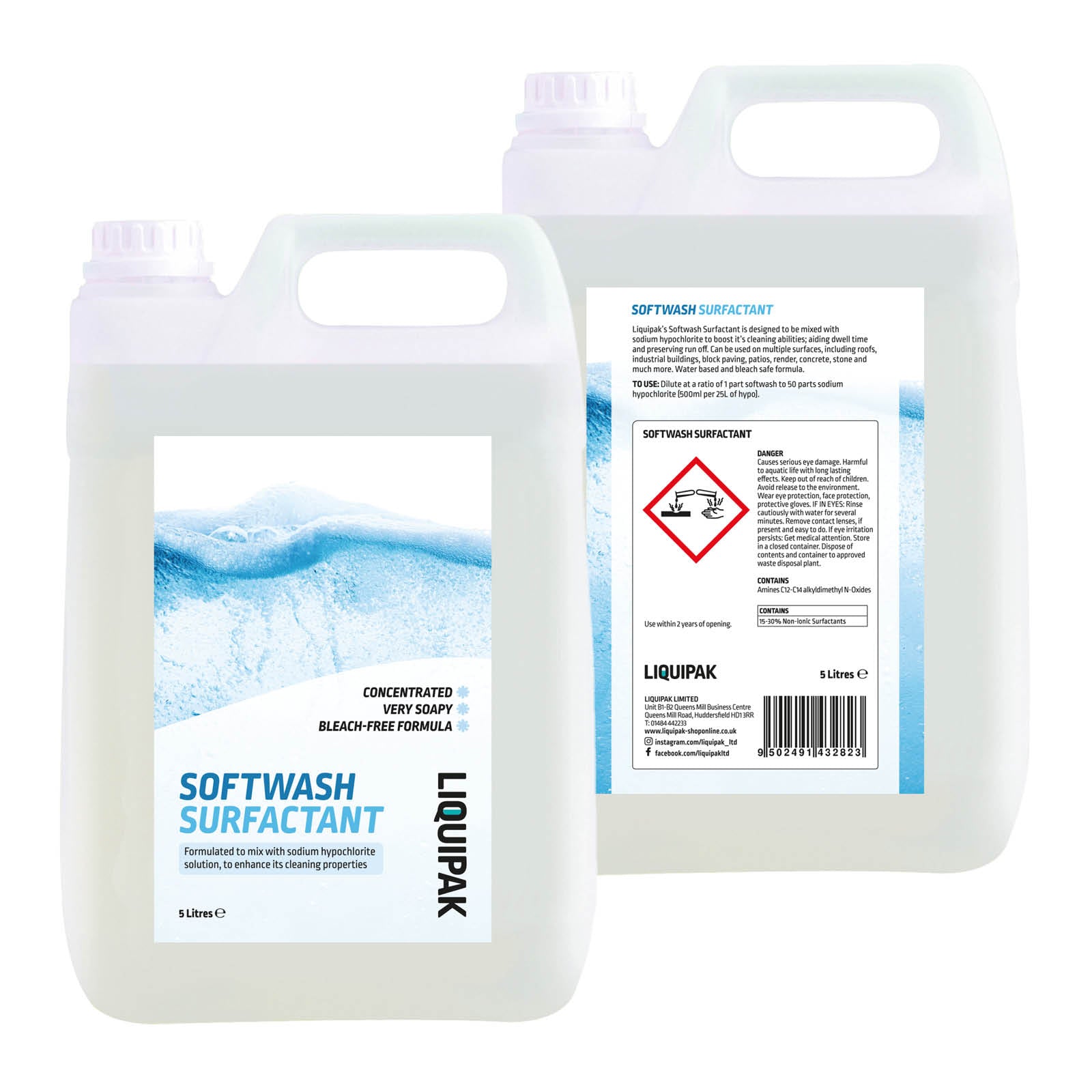 Softwash Surfactant Back Label 5L | Liquipak