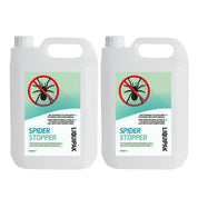 2 x 5L of Spider Stopper by LIQUIPAK on a white background