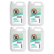 4 x 5L of Liquipak Spider Stopper on a white background