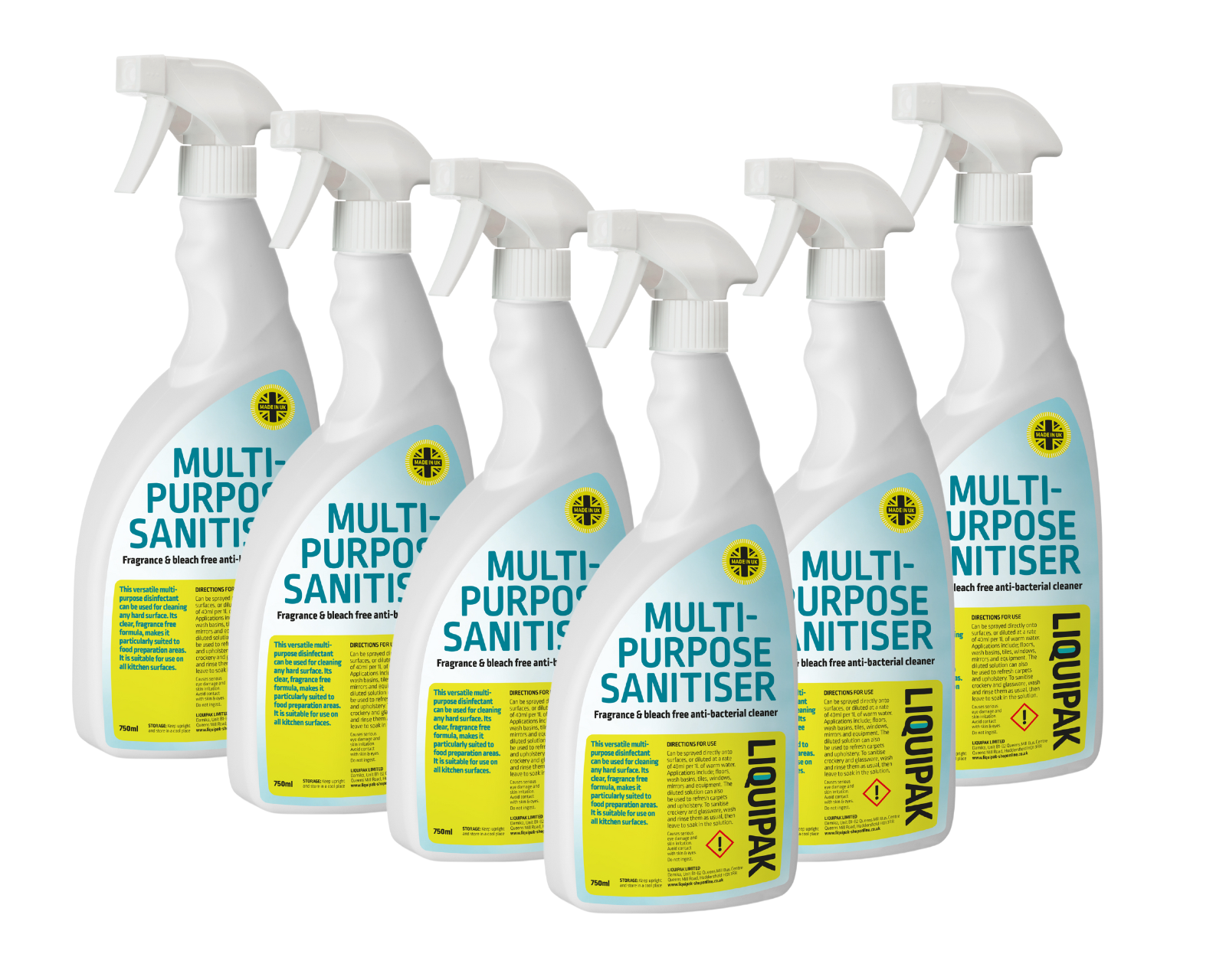 Liquipak - Multi-Purpose Sanitiser 6 x 750ml