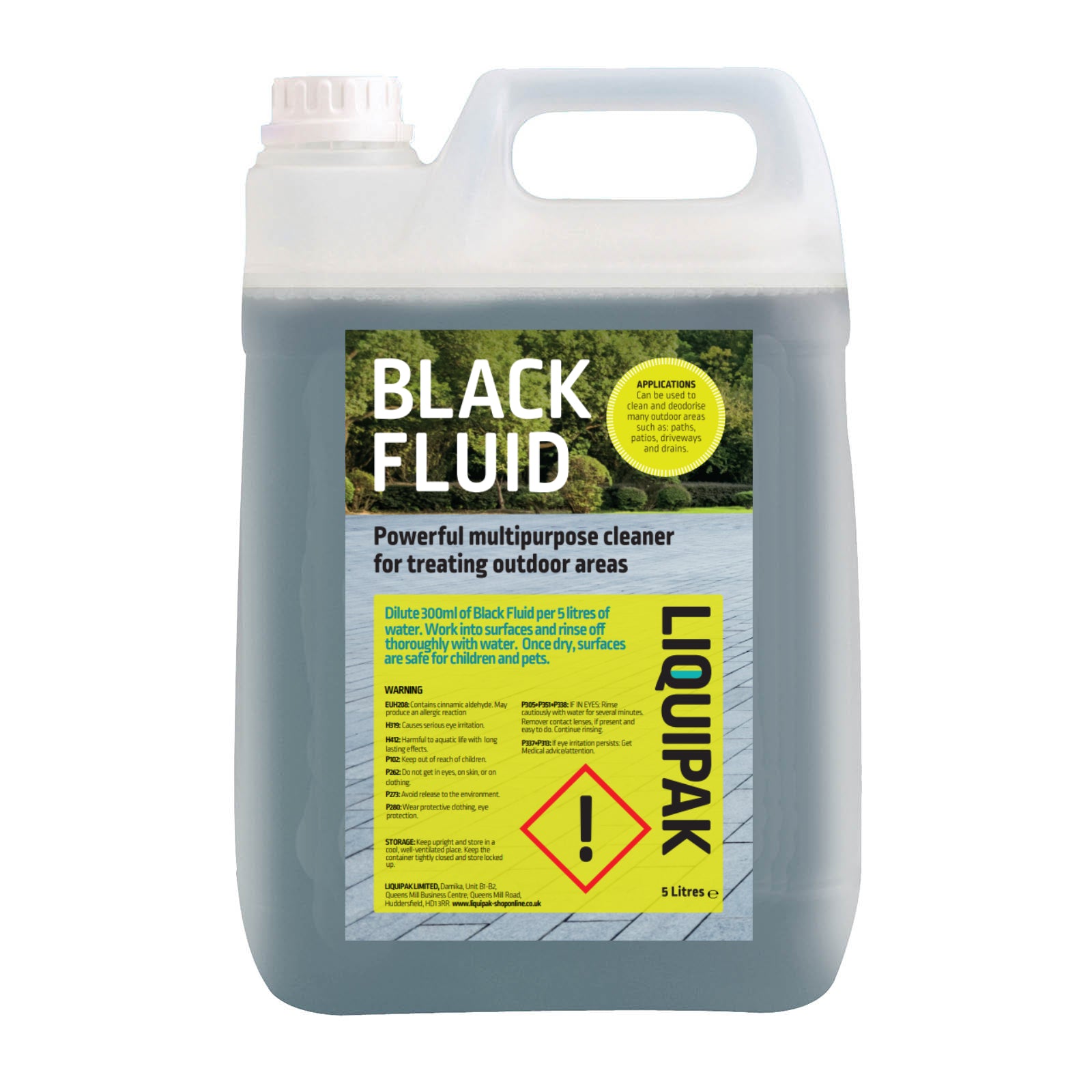 Liquipak - Black Fluid Path & Patio Outdoor Cleaning 5L