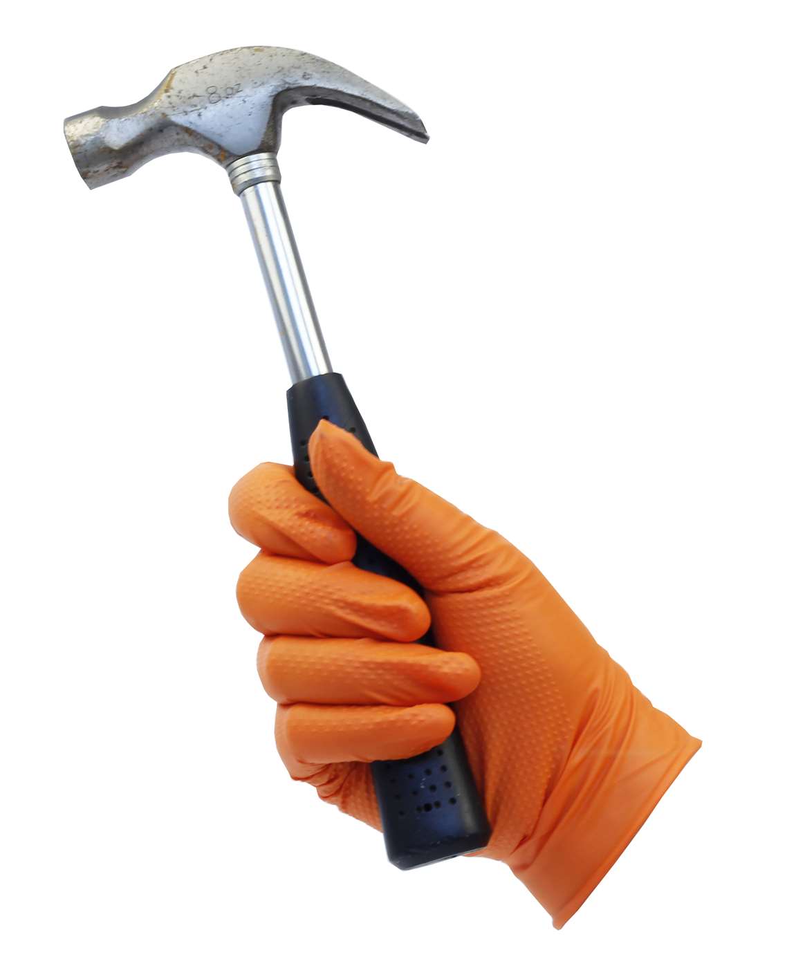 Diamond Grip Disposable Nitrile Gloves - Orange