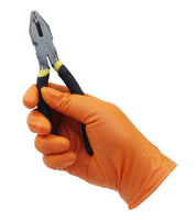 Diamond Grip Disposable Nitrile Gloves - Orange