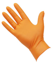 Diamond Grip Disposable Nitrile Gloves - Orange