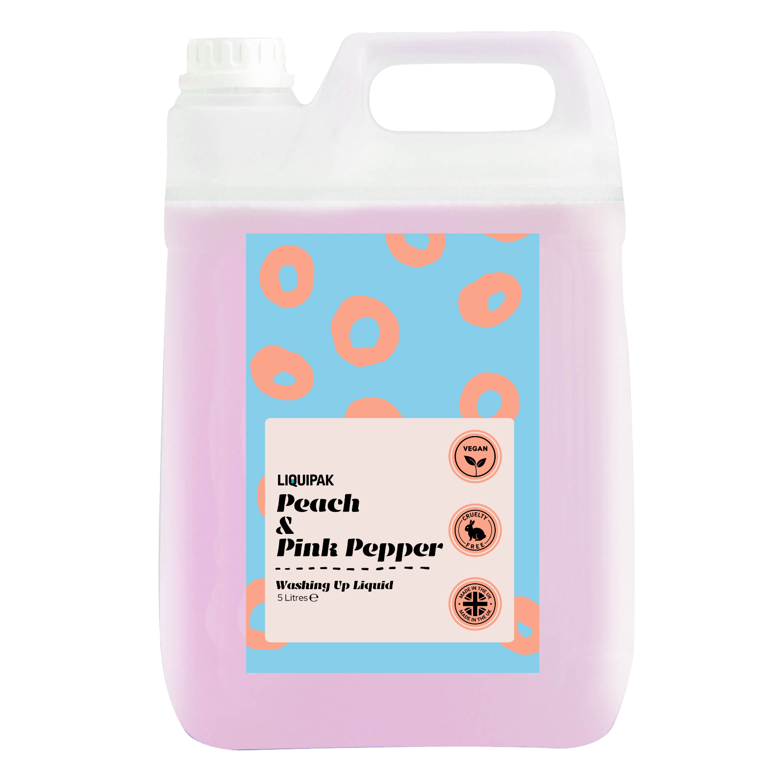 Mix & Match Vegan Friendly Washing up Liquid Refill | Peach & Pink Pepper