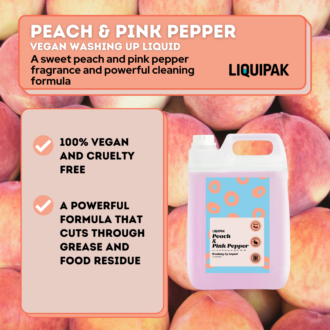 Vegan Washing Up Liquid | Peach & Pink Pepper