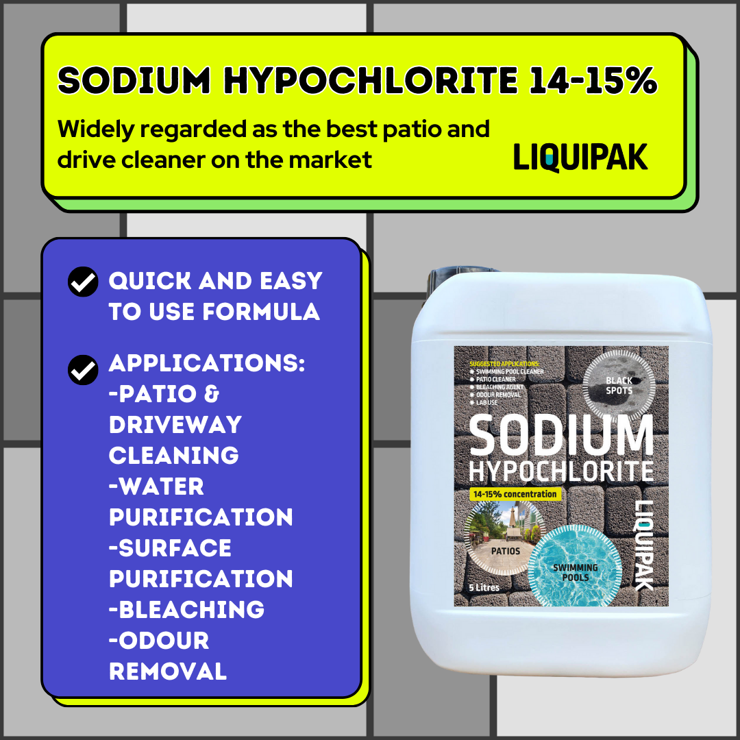 Sodium Hypochlorite 14-15%| Patio Cleaner