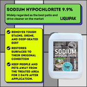 Sodium Hypochlorite 9.9% Concentration | Patio Cleaner