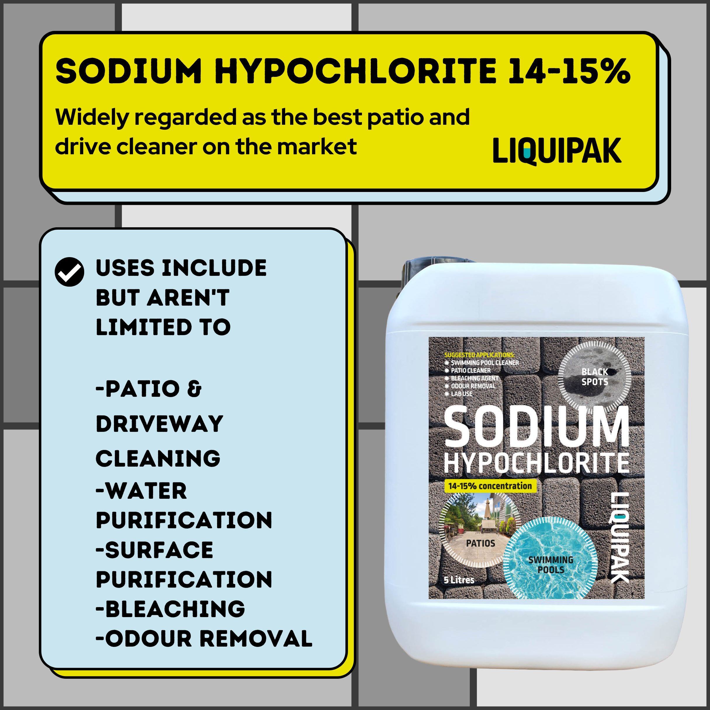 Sodium Hypochlorite 14 - 15% | Liquiak