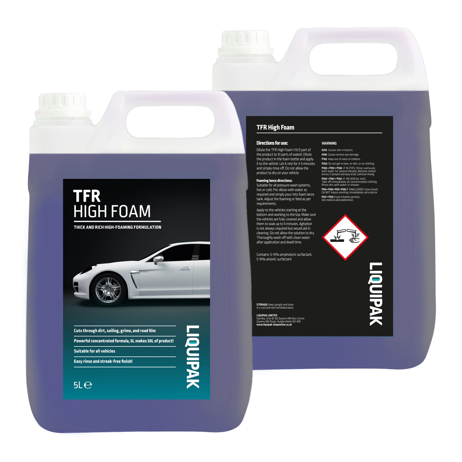 Liquipak - TFR High Foam 5 Litres Front and Back