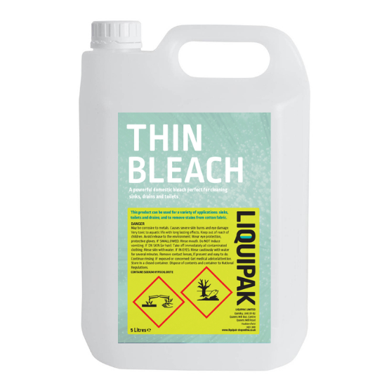 Liquipak - Thin Bleach 5 Litres