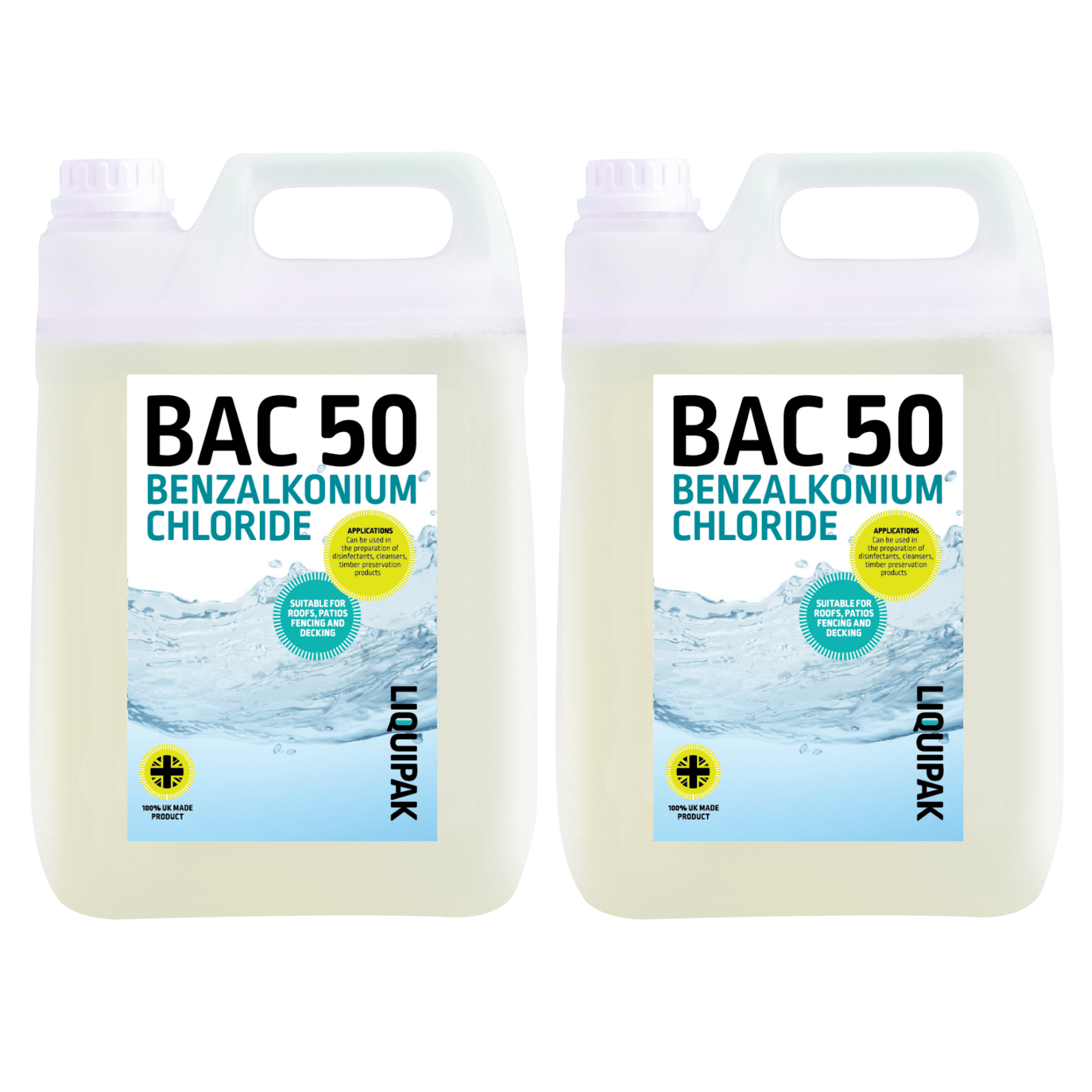 BAC50 | Benzalkonium Chloride Biocide 2 x 5L | Liquipak