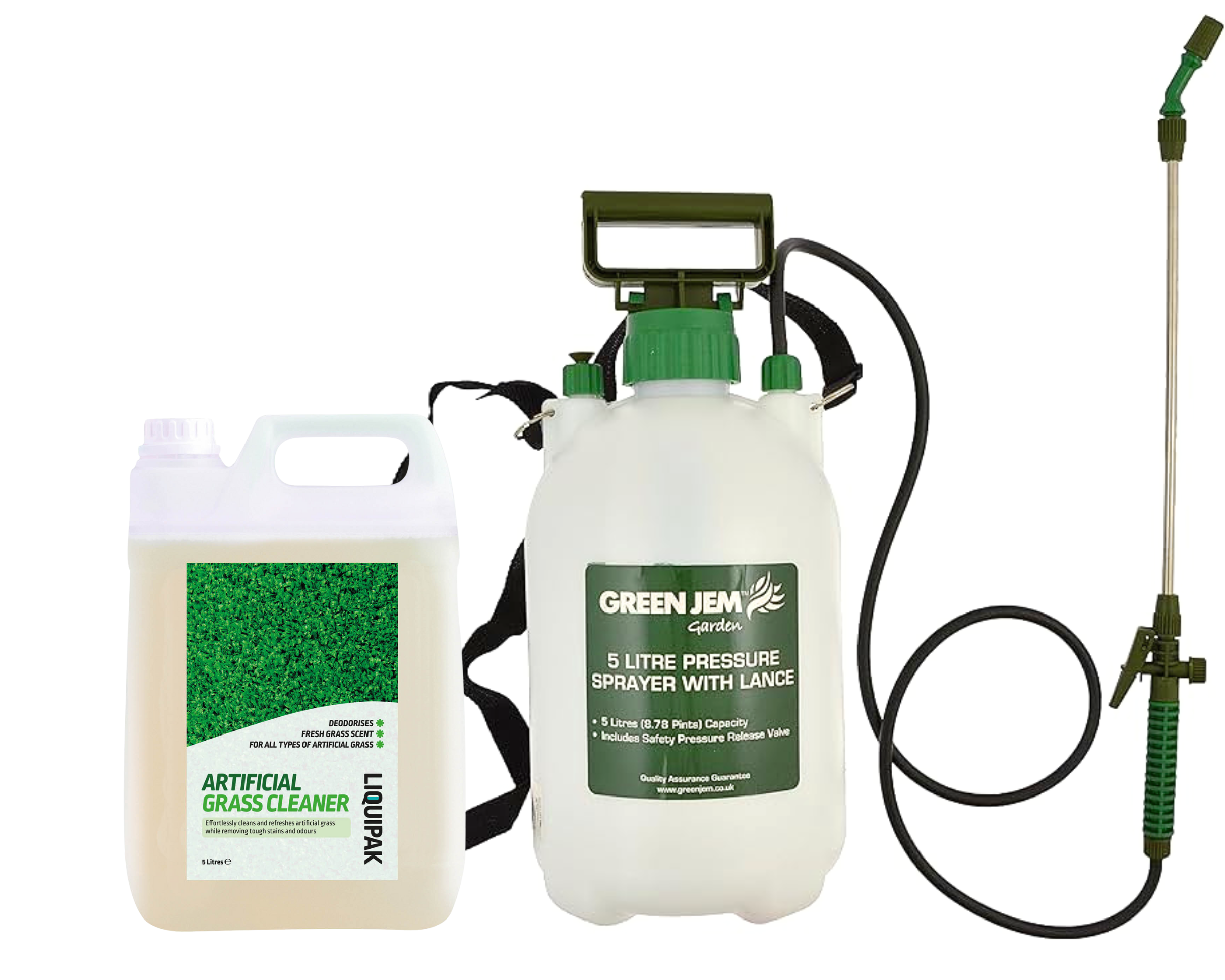 Liquipak - Artificial Grass Cleaner 5L + Pressure Washer Sprayer 