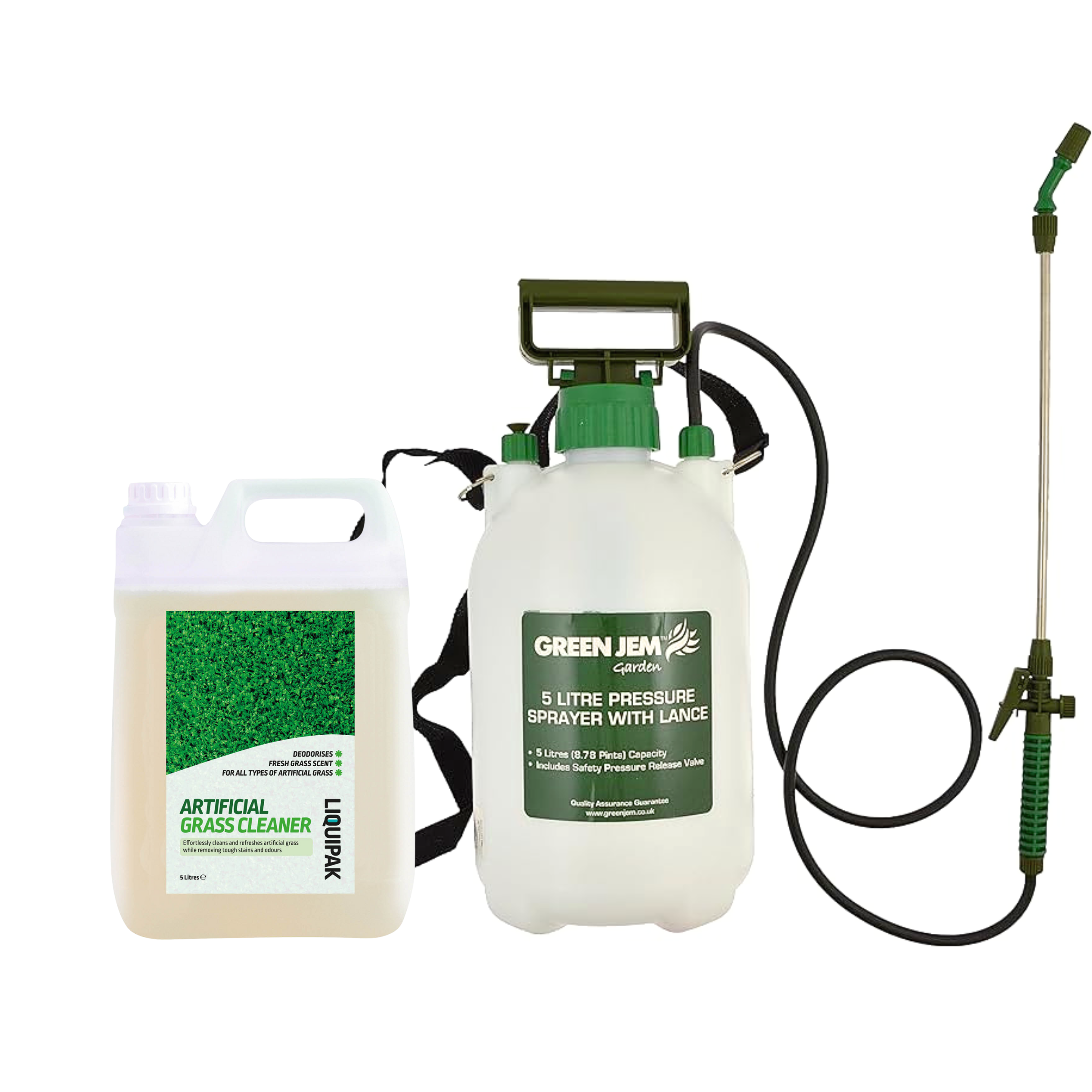 Liquipak - Artificial Grass Cleaner 5L + Pressure Washer Sprayer 