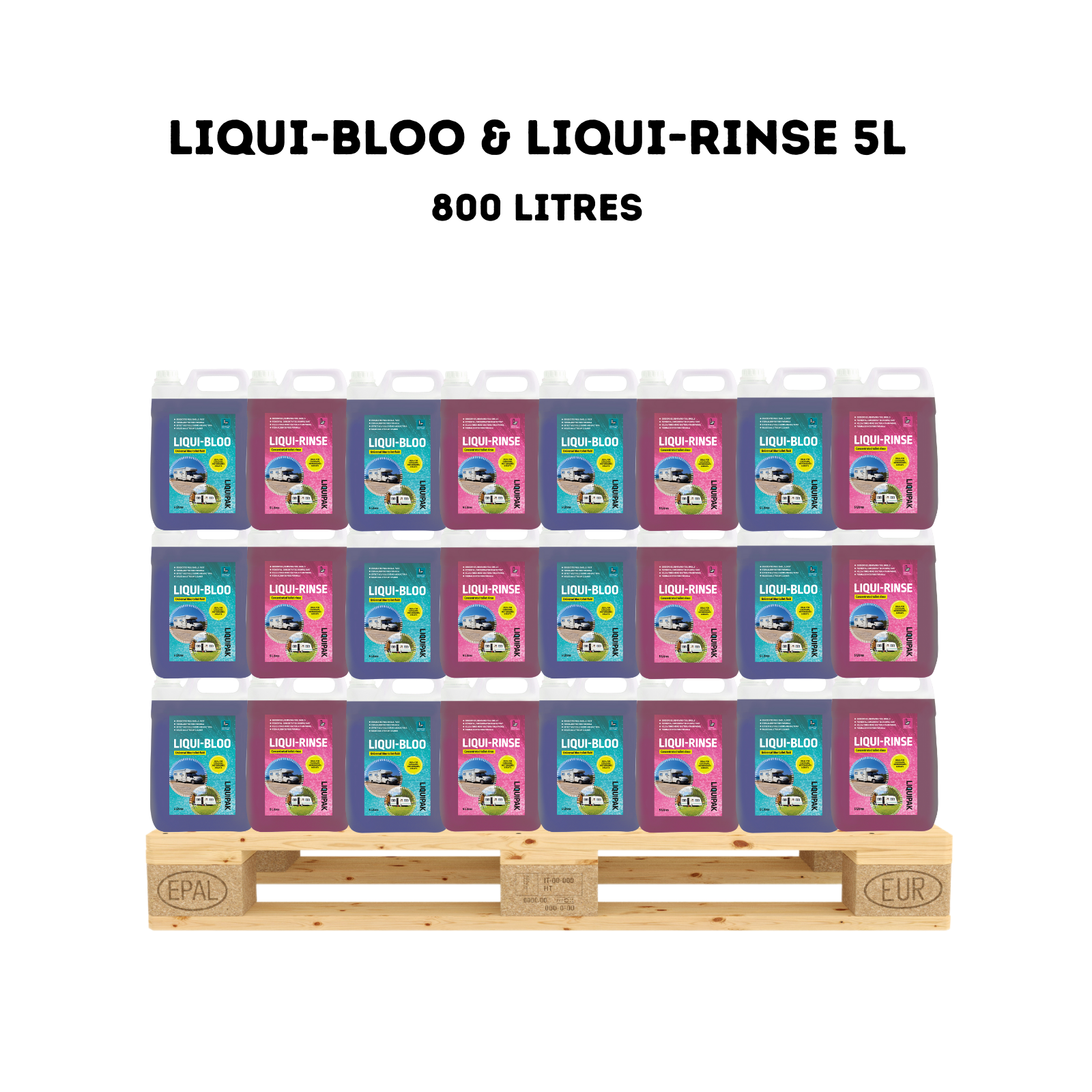 Liquipak - Liqui-Bloo & Liqui-Rinse | Toilet Chemicals for Caravan 800L