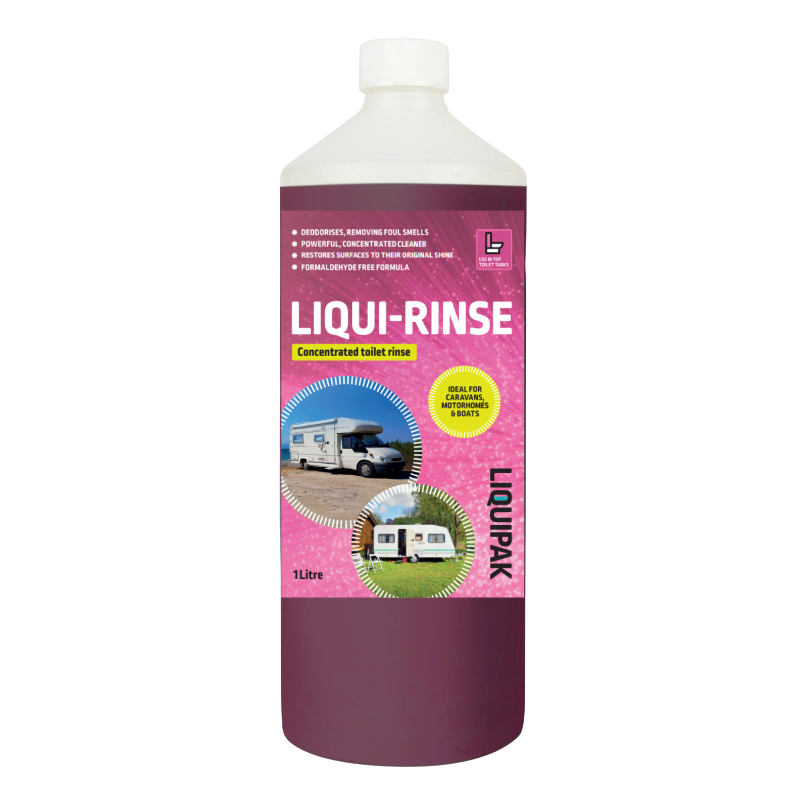 Liqui Rinse | Top Tank Caravan Toilet Chemical Liquipak