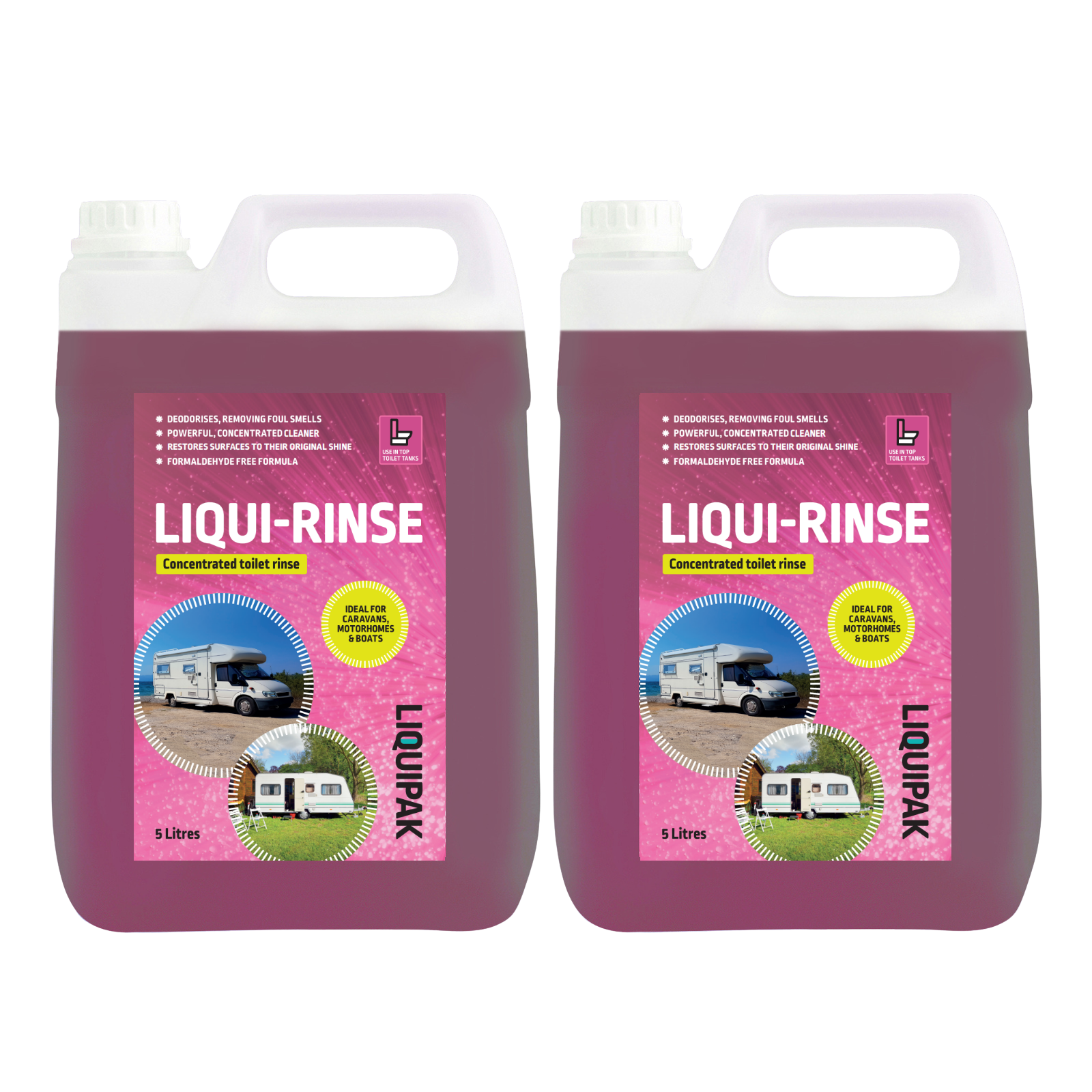 Liqui Rinse | Top Tank Caravan Toilet Chemical Liquipak