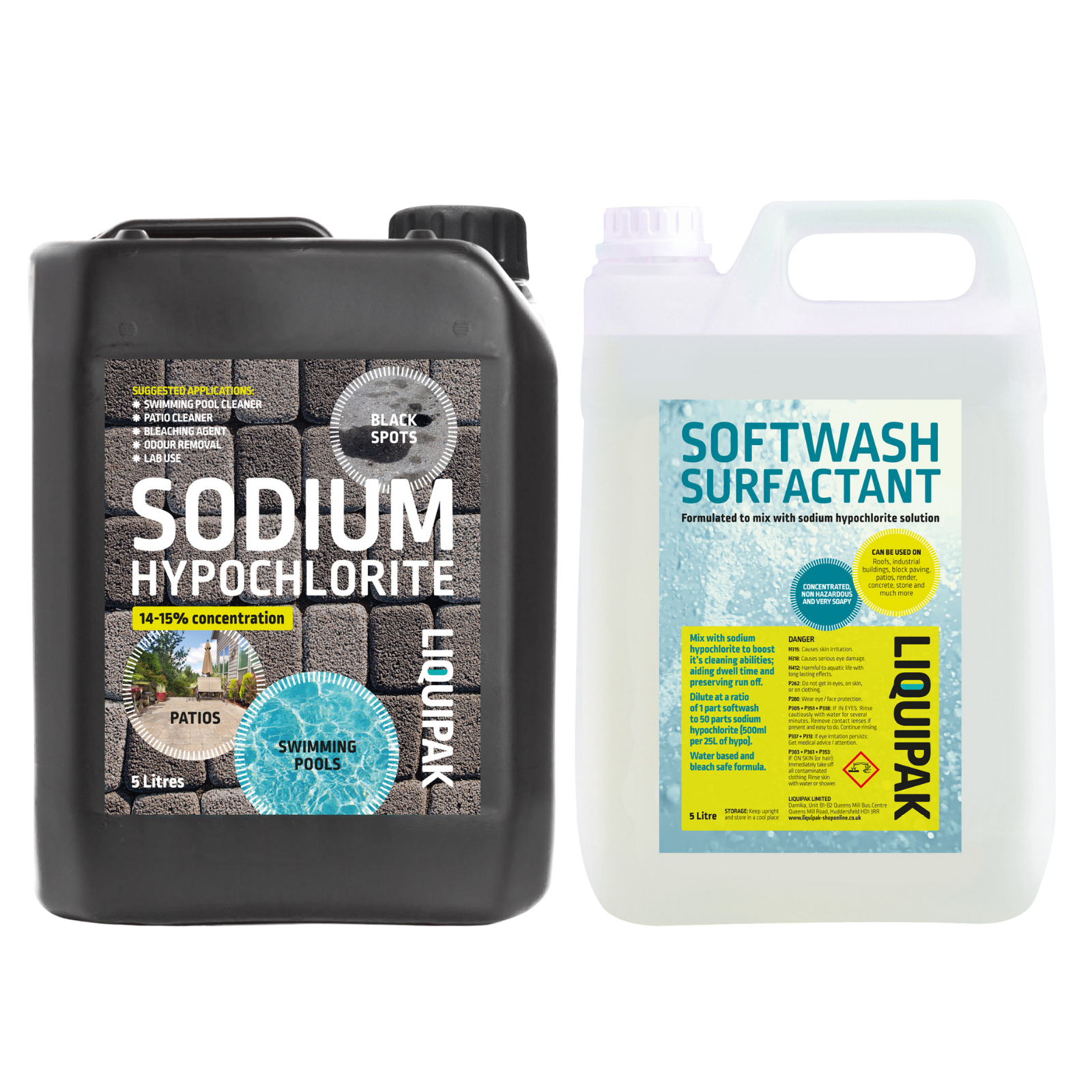 Sodium Hypochlorite 14-15% | Patio Cleaner 5-20 Litres – Liquipak